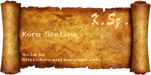 Korn Szelina névjegykártya